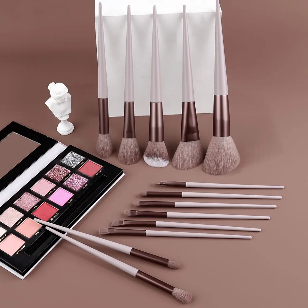 13/14PCS Makeup Brushes Set Eye Shadow Foundation Blush Powder Brush Women Cosmetic Blending Beauty Soft and Fluffy makeup tools