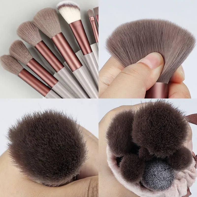 13/14PCS Makeup Brushes Set Eye Shadow Foundation Blush Powder Brush Women Cosmetic Blending Beauty Soft and Fluffy makeup tools