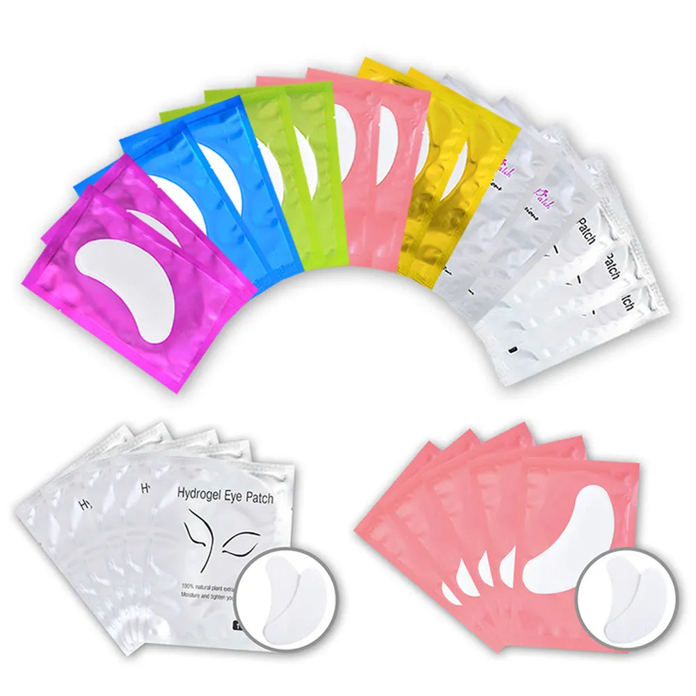 50Pairs Eyelash Pad Gel Patch Grafting Eyelashes Under Eye Patches For Eyelash Extension Paper Sticker Application Make Up Tools