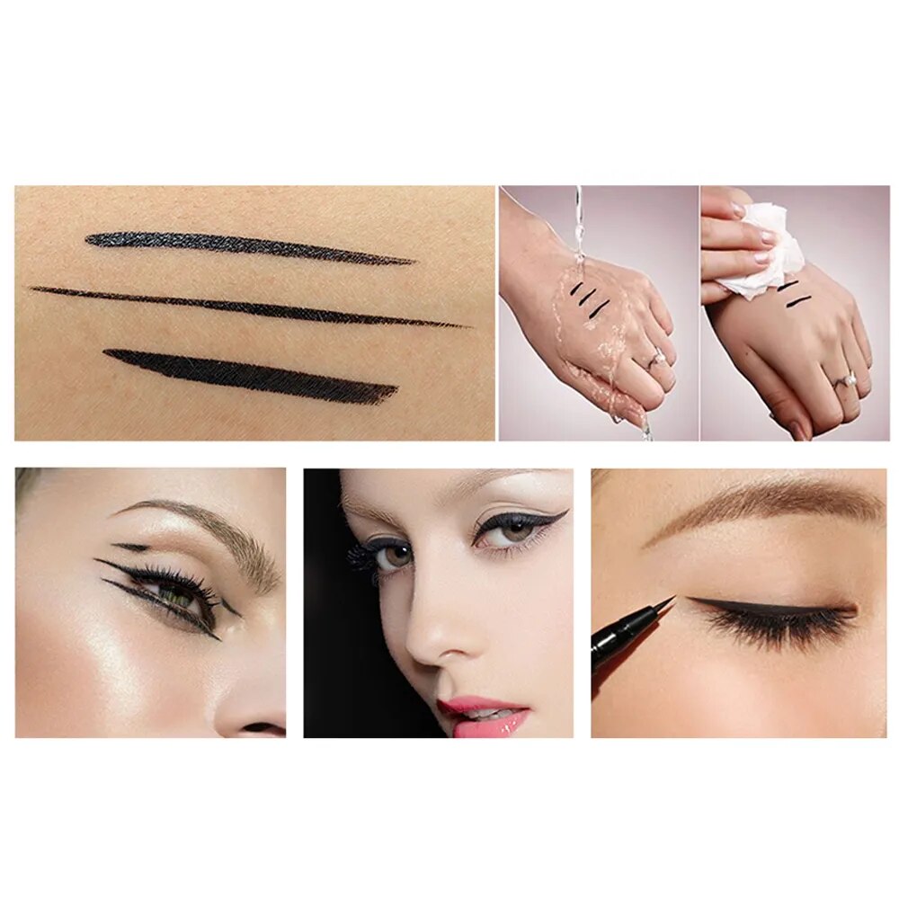 O.TWO.O Black Liquid Eyeliner Eye Make Up Super Waterproof Long Lasting Eye Liner Easy to Wear Eyes Makeup Cosmetics Tools