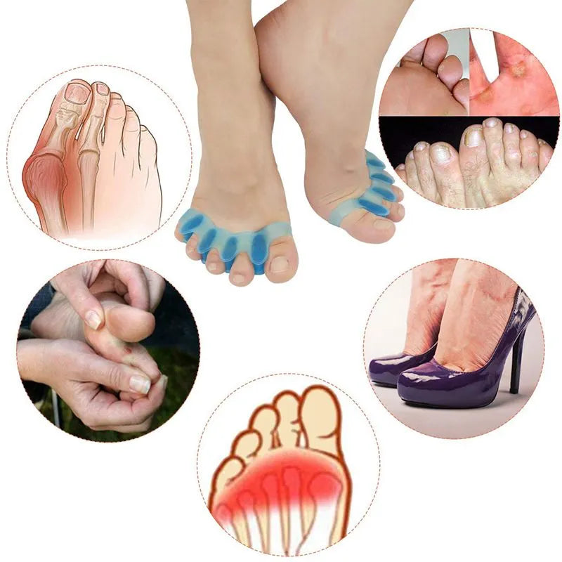 2pcs=1pair New Protective Toes Separator  Suitable Bunion Corrector  Material Soft Gel Straightener Spacers Stretchers Care Tool