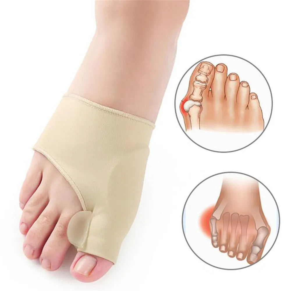 1Pair Toe Separator Hallux Valgus Bunion Corrector Hammer Toe Straightener Foot Pain Relief Orthopedic Pedicure Tools Foot Care