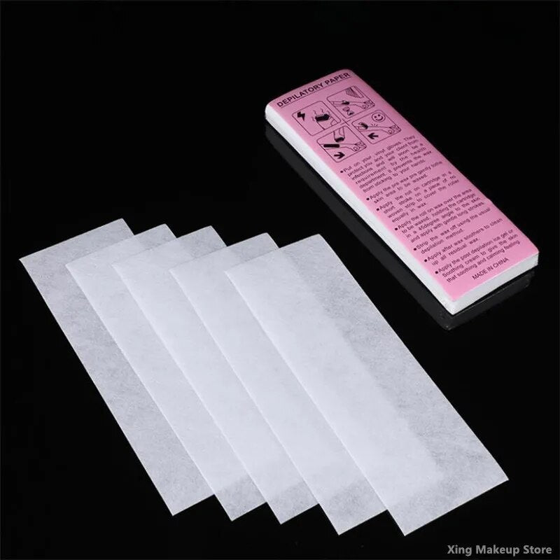 Wholesale 500/1000/2000PCS High Quality Nonwoven Body Cloth Hair Remove Wax Paper Rolls Hair Removal Epilator Wax Strip Paper 2#