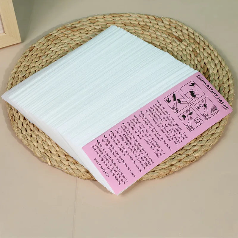 High Quality 50/100PCS Women Men Hair Removal Wax Paper Nonwoven Body Leg Arm Hair Removal Epilator Wax Strip Paper Roll 4#