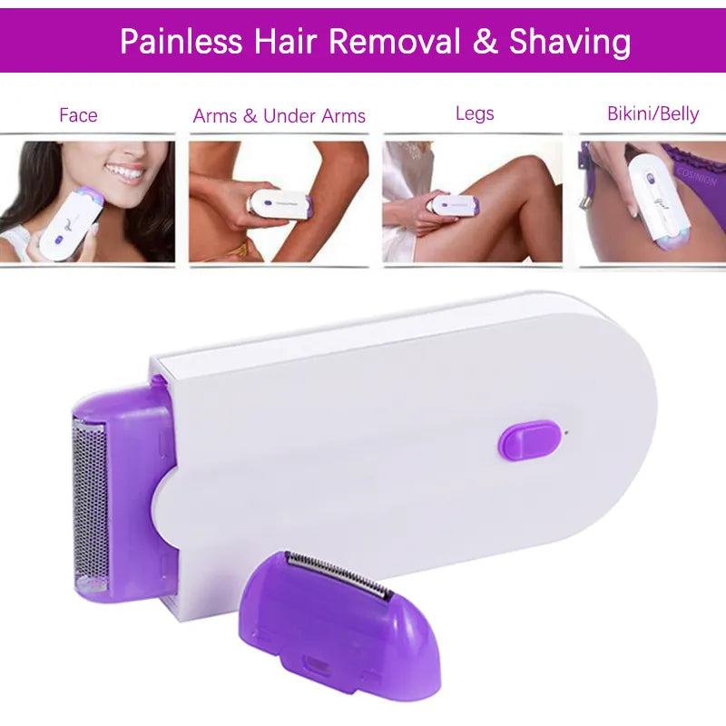 Professional Painless Hair Removal Kit Laser Touch Epilator USB Rechargeable Women Body Face Leg Bikini Hand Shaver Hair Remover