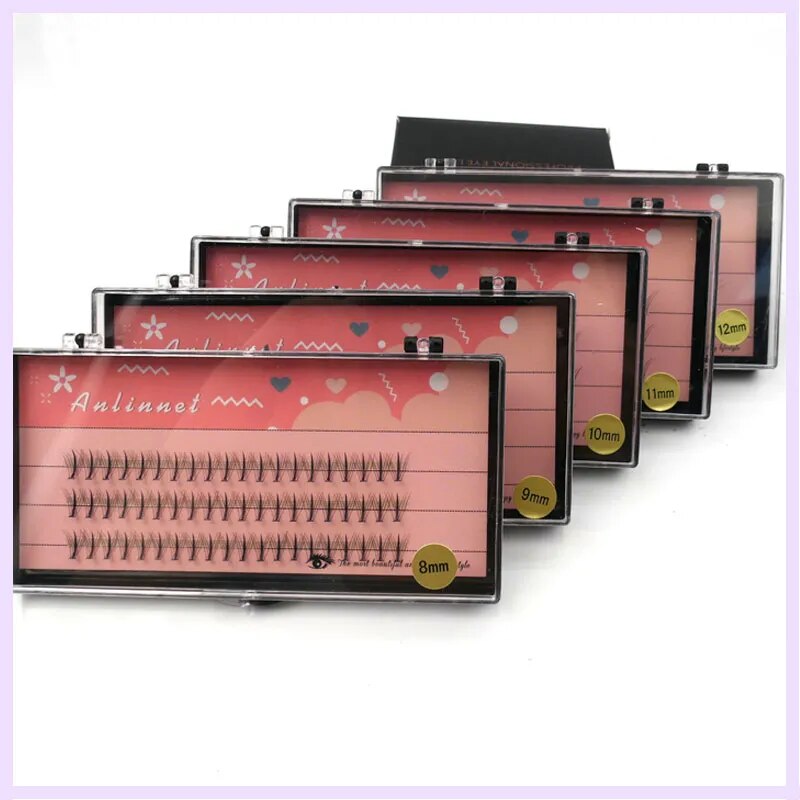 Anlinnet Professional  Makeup 60 clusters Personal Cluster Eyelash Single tuft of M sandwich eyelash Grafting False Eyelashes