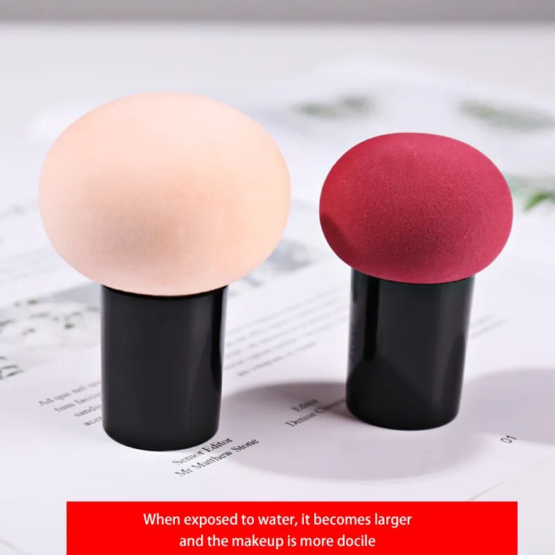 Round head small mushroom head puff sponge beauty egg makeup tool gourd do not eat powder air cushion BB dry and wet dual-use