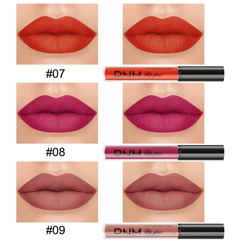 DNM 3PCS Liquid Lipstick Waterproof Long Lasting Cosmetic Black Blue Purple Green Matte Lip Gloss Nude Lip Tint Stain Makeup