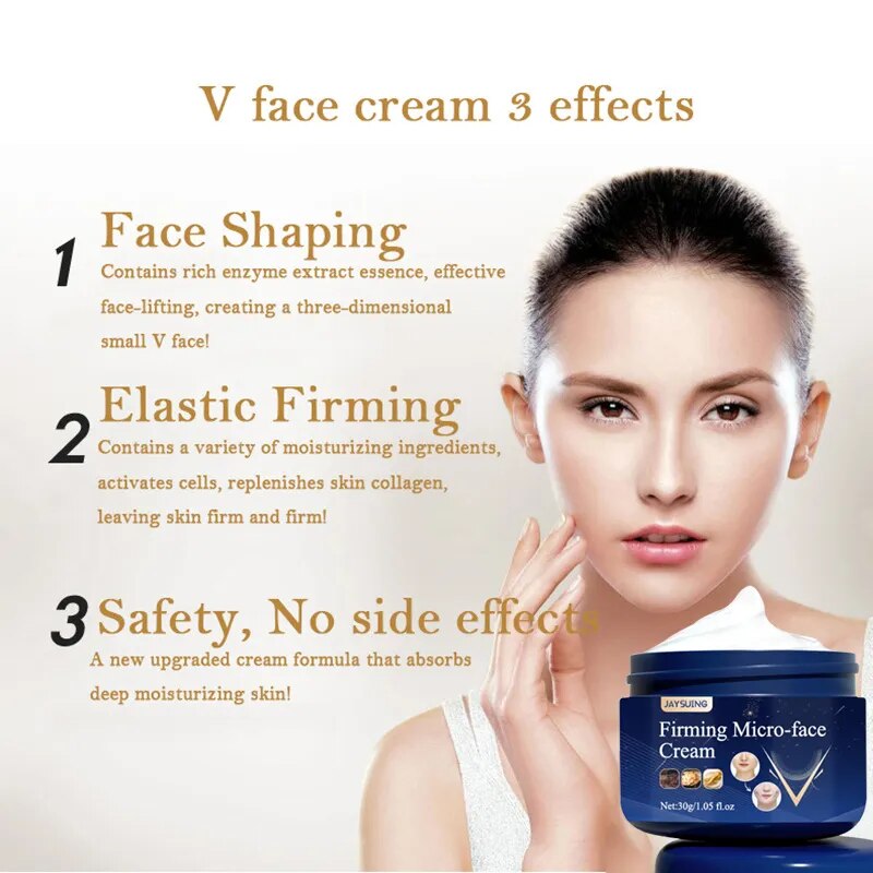 V-Shape Slimming Cream Firming Face-lift Slimming Removal  Double Chin Masseter Muscle Face Fat Burning Anti-aging Products