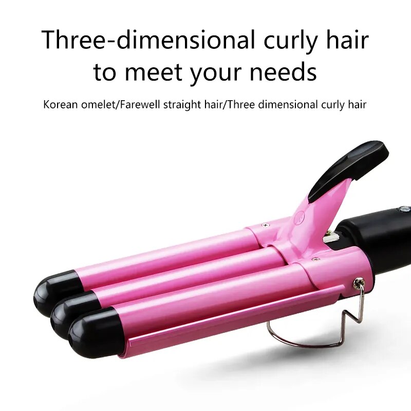 Hair Curling Iron Ceramic Professional Triple Barrel Hair Curler Egg Roll Hair Styling Tools Hair Styler Wand Curler Irons