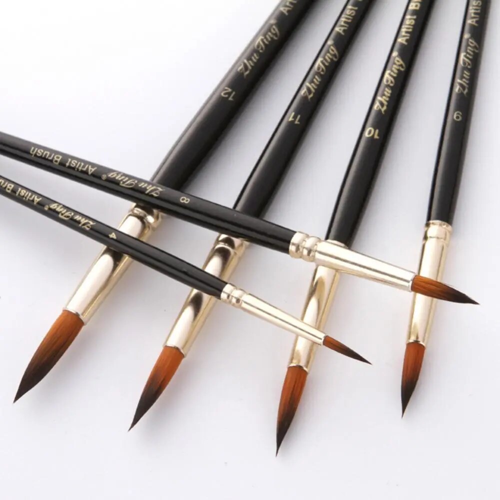 12Pcs/Set Professional Artist Paint Brush Acrylic Watercolor Oil Painting Tool Body Painting Brush Makeup Brushes Makeup Tools