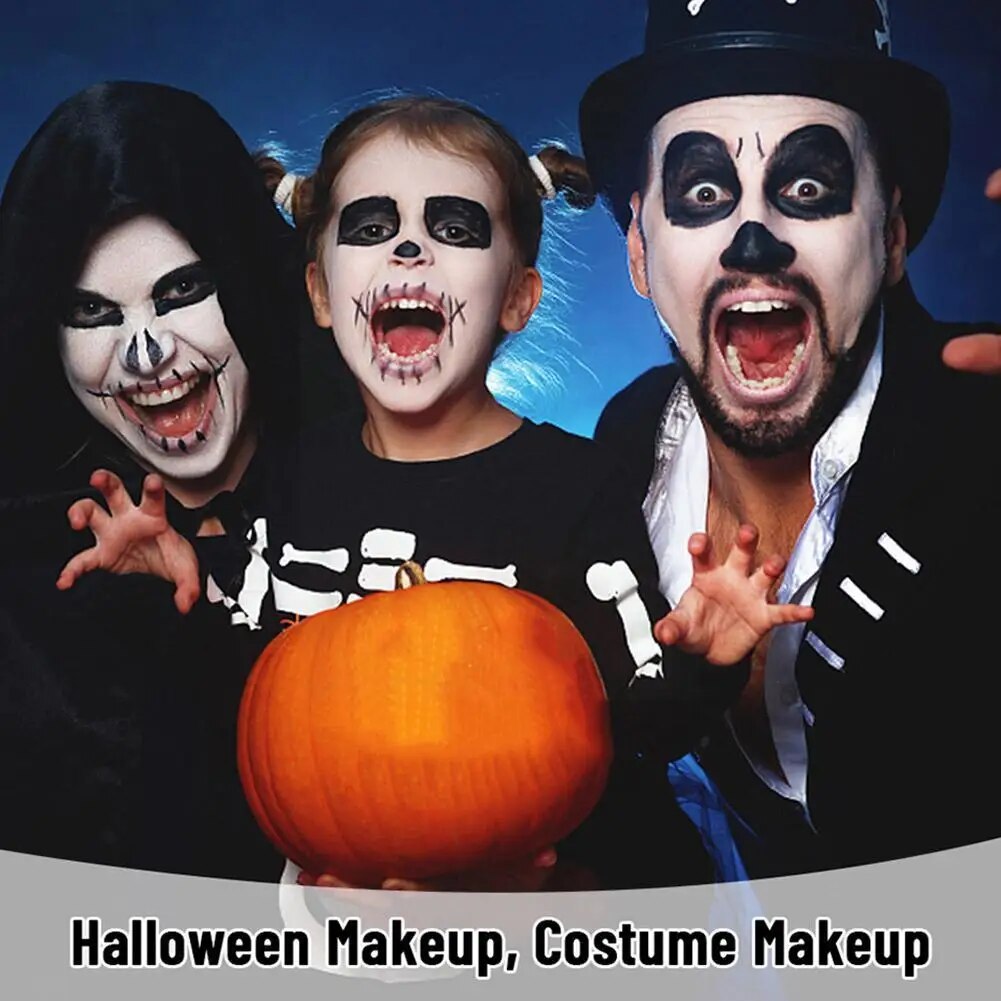 Black Eye Face Body Paint Stick Cream Eyeblack Tube Black Body Painting Blendable Sticks For Halloween Cosplay Joker Makeup E7C8